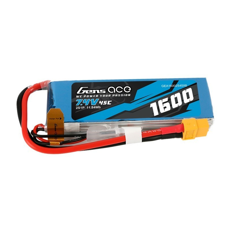 Gens ace 1600mAh 7.4V 45C 2S