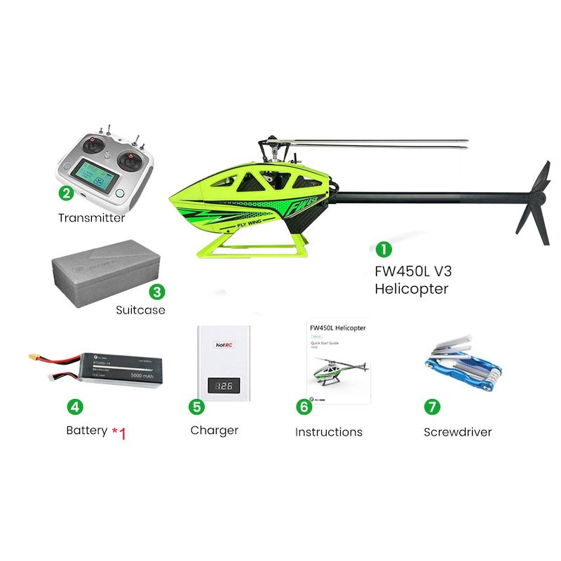 Flywing FW450L V3 RTF GREEN