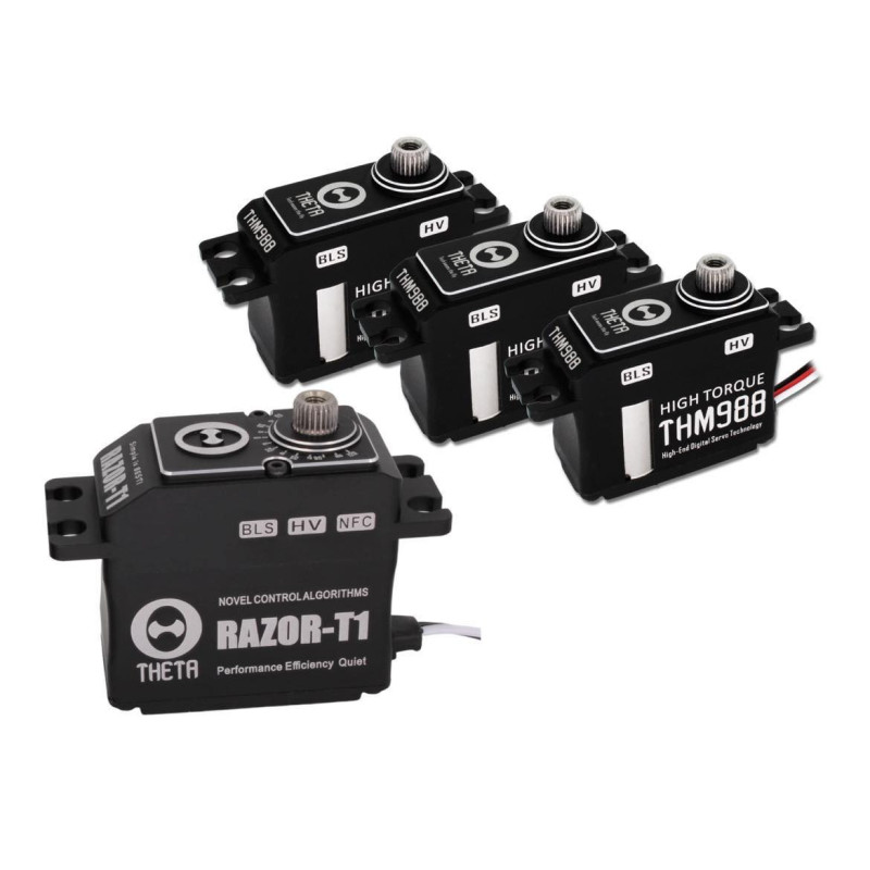 THETA COMBO SERVO SET 3x THM988 + 1x RAZOR T1 (BLACK)