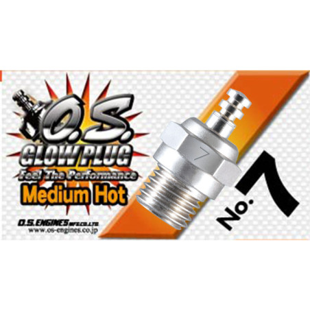 O.S. GLOW PLUG - N°7 Medium Hot