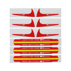 GT000086 S2 Tail boom and fin sticker (3 sets, Red)