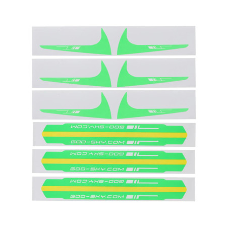 GT000087 S2 Tail boom and fin sticker (3 sets, Green)