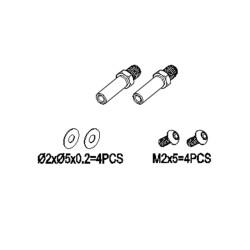 GT050004 E2 Rotor Clip Feathering Shaft Set