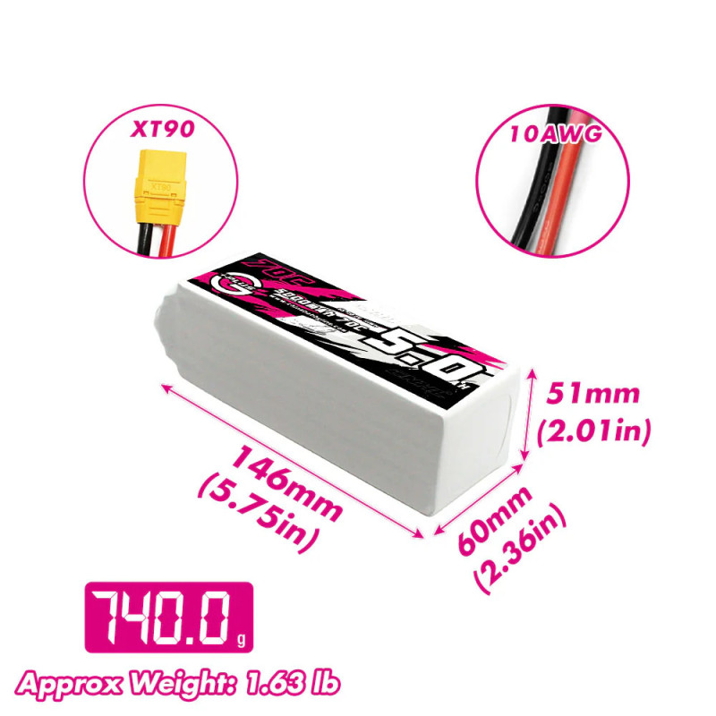 CNHL G+Plus 5000mAh 22.2V 6S 70C XT90