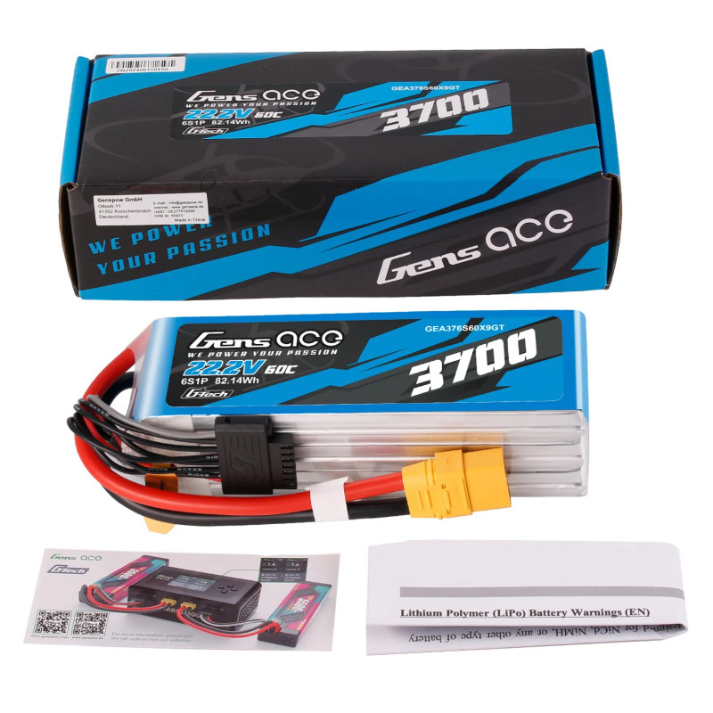 Gens Ace G-Tech 3700mAh 22.2V 60C 6S1P XT90