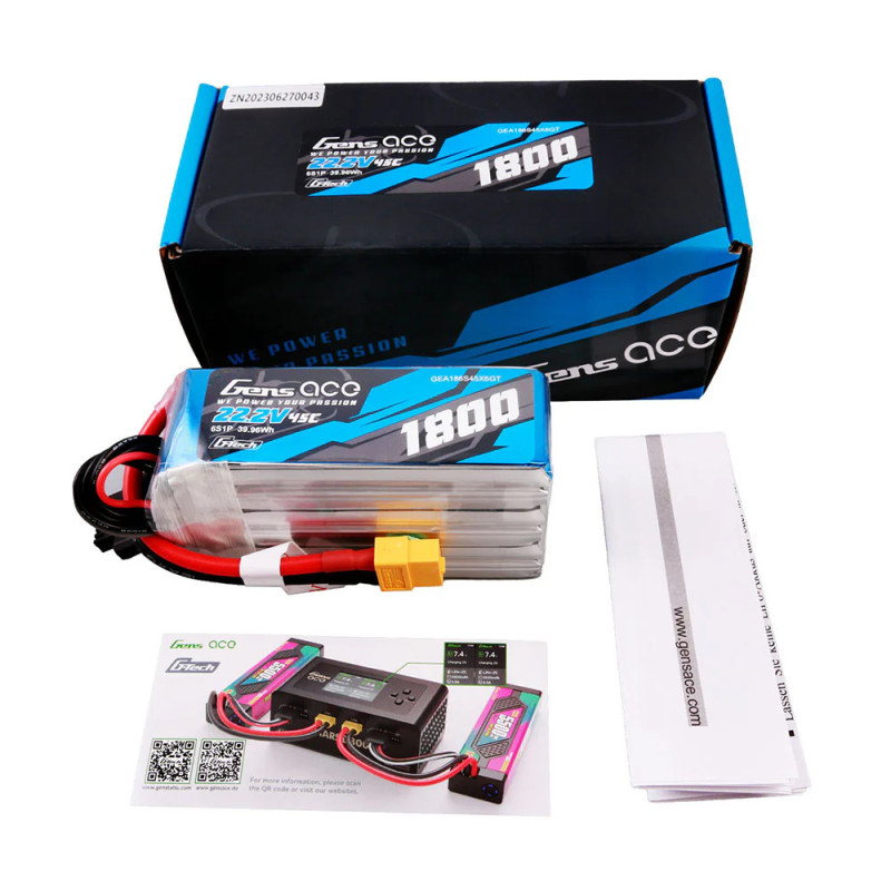 Gens ace G-Tech 1800mAh 22.2V 45C 6S1P XT60