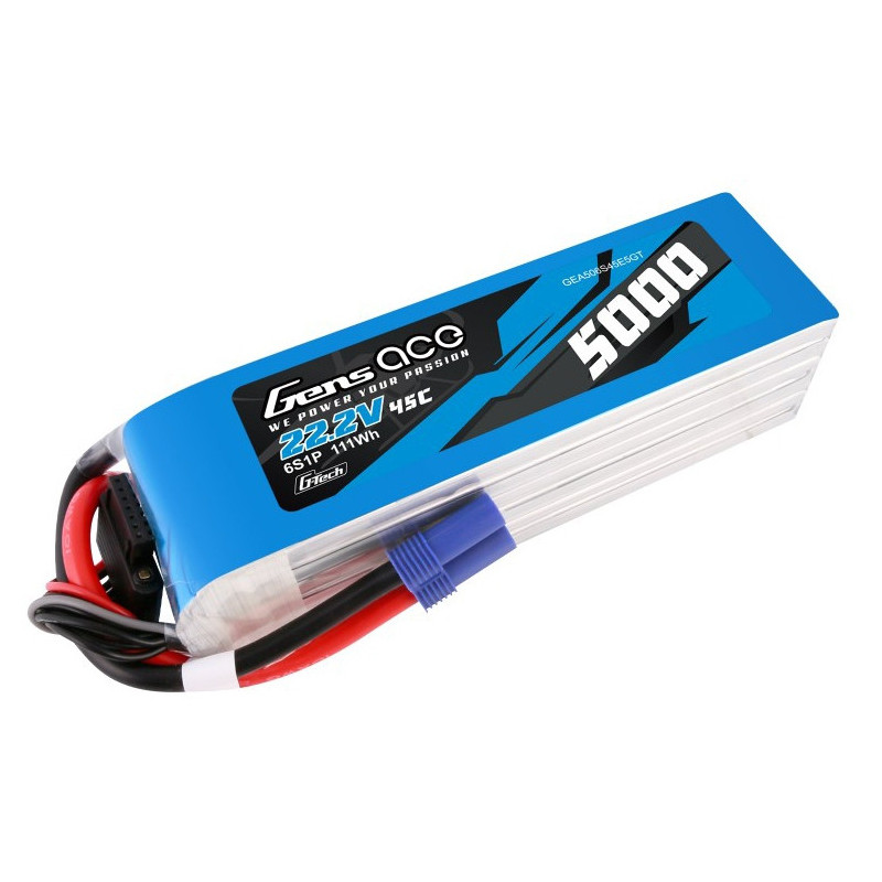 Gens ace G-Tech 5000mAh 22.2V 45C 6S1P EC5