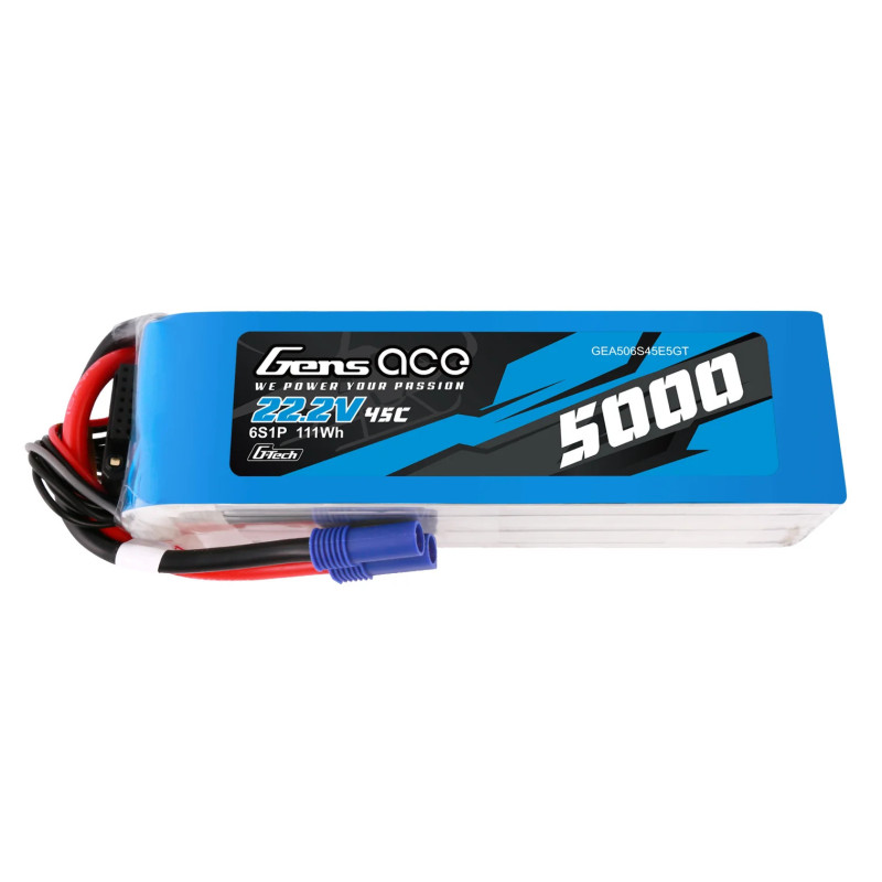 Gens ace G-Tech 5000mAh 22.2V 45C 6S1P EC5