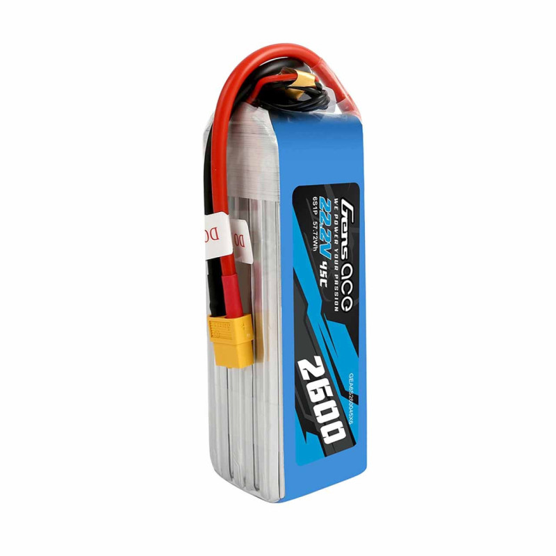 Gens ace 2600mAh 22.2V 45C 6S1P XT60