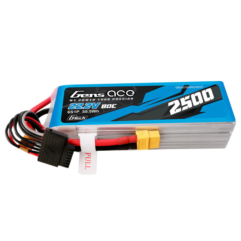 Gens Ace G-Tech 2500mAh 22.2V 80C 6S1P XT60