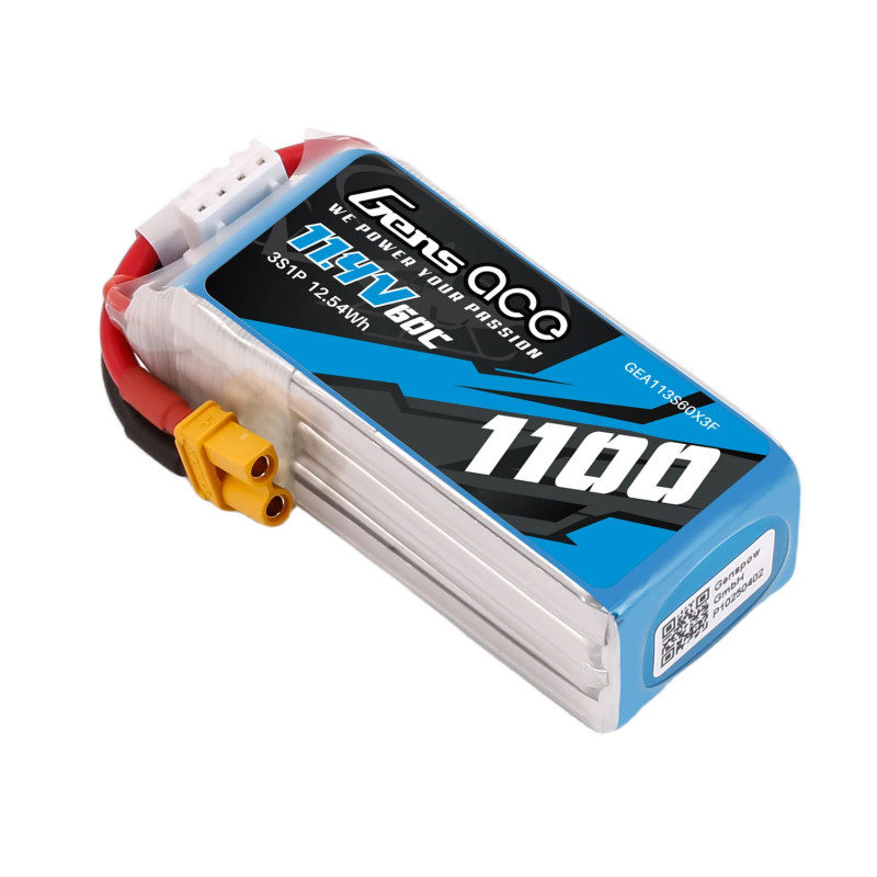Gens Ace 1100mAh 11.4V 60C 3S1P XT30