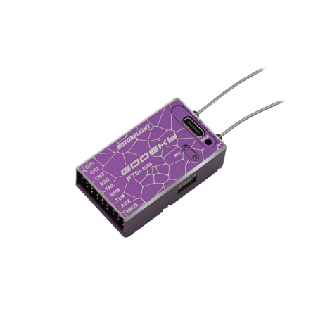 GOOSKY F701 Contrôleur de vol flybarless 2.4GHz ELRS Récepteur - Night Purple
