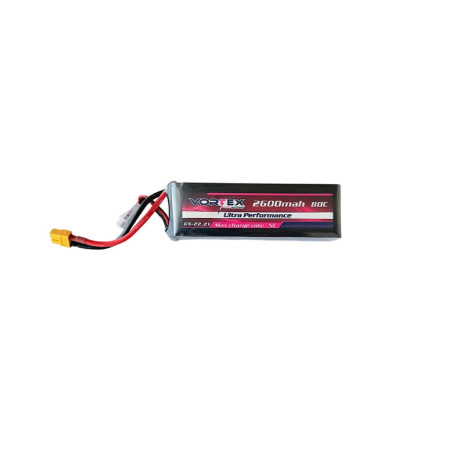 Vortex Lipo 6S 2600mah 80C 22.2V - ideal for 420 helicopter size