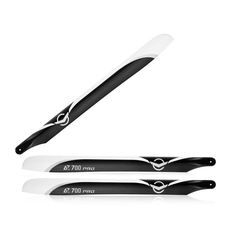 Azure Power AZ-700 PRO Tri-Blades Carbon Rotorblade 700mm