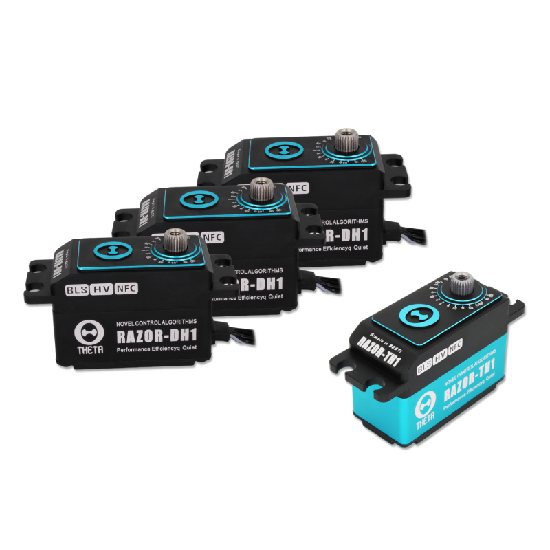 THETA NFC standard Low Profile combo servo set 3x RAZOR DH1 + 1x RAZOR TH1