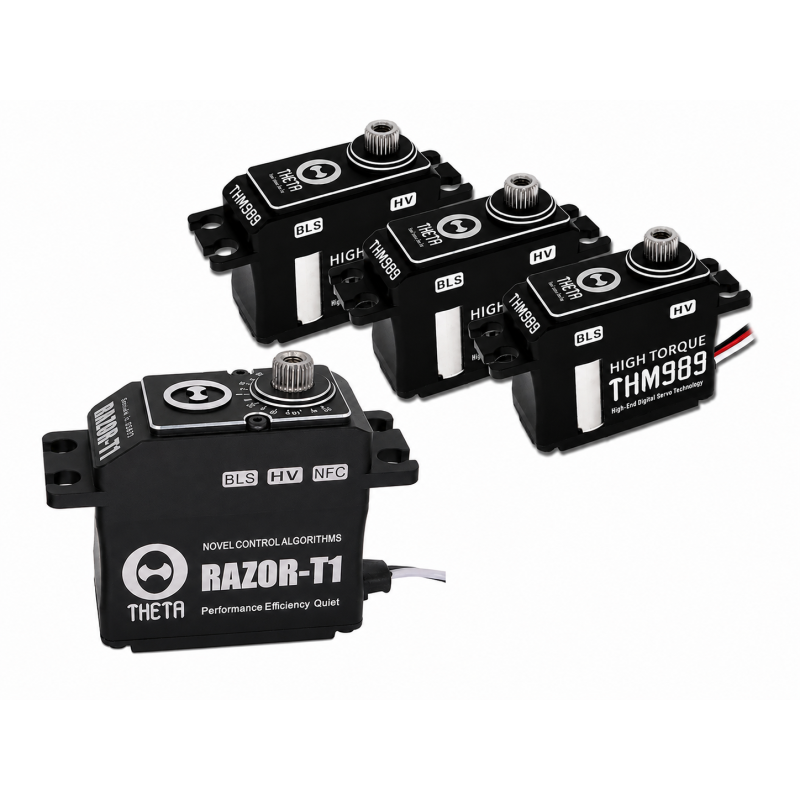THETA mini & standard combo servo set 3x THM989 + 1x RAZOR T1 (Black)