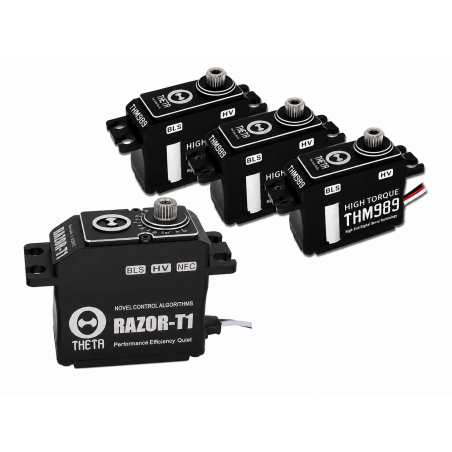 THETA mini & standard combo servo set 3x THM989 + 1x RAZOR T1 (Black)
