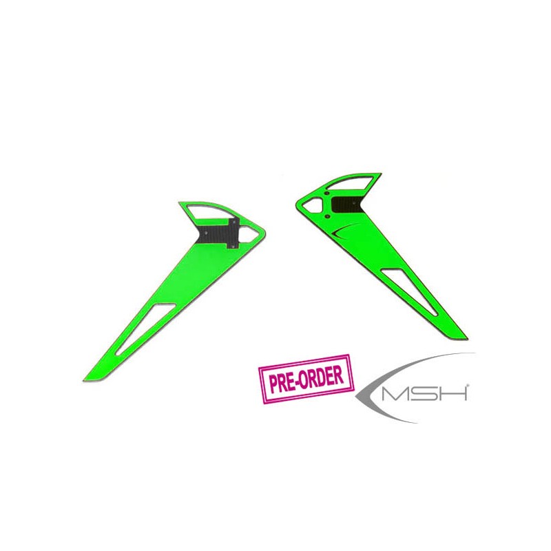 MSH71183 Vertical fin sticker - Neon green