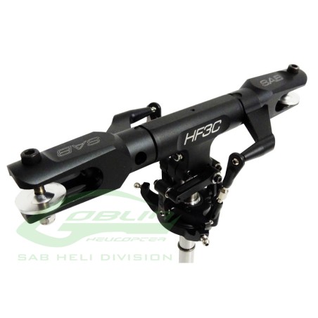 H0825-K 2 BLADES ROTOR HEAD HF3C ( Black Matte )