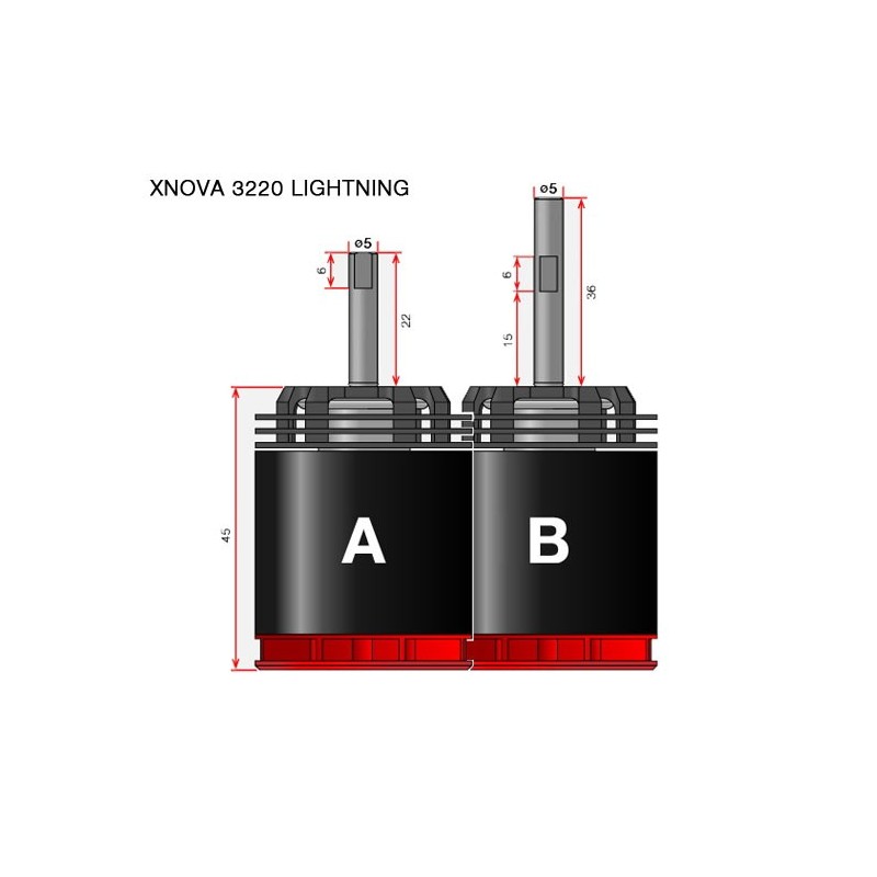 X-NOVA LIGHTNING 3220 2Y-950KV Type A (Goblin  Buddy / 380 / 420)