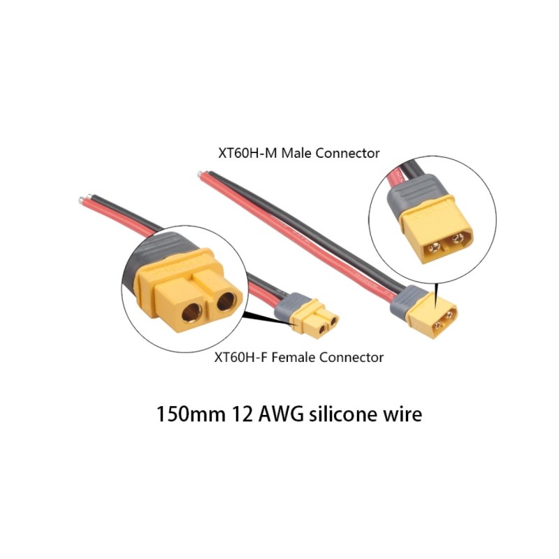 RJX XT60 female connector with 5pcs conduit box connector