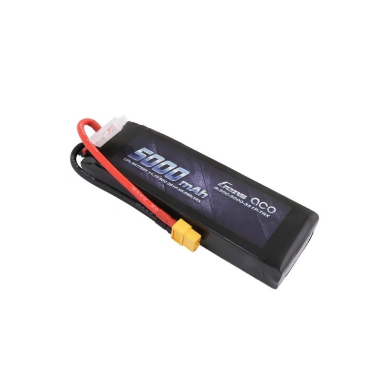 Batterie Gens Ace, Lipo 3S 11.1V 5000mAh 50C format short pour FW450 prise XT60